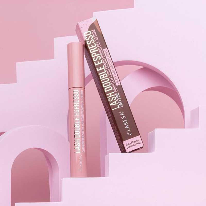 CLARESA Lash Double Espresso - kofeiiniga geel-ripsmeseerum paksude ja pikkade ripsmete jaoks, 10 g