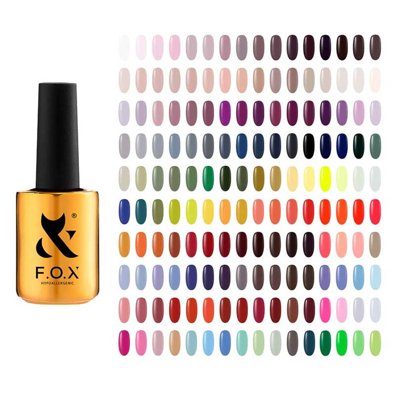 F.O.X värviliste geel-lakkide komplekt - 7ml, 1-160 tk
