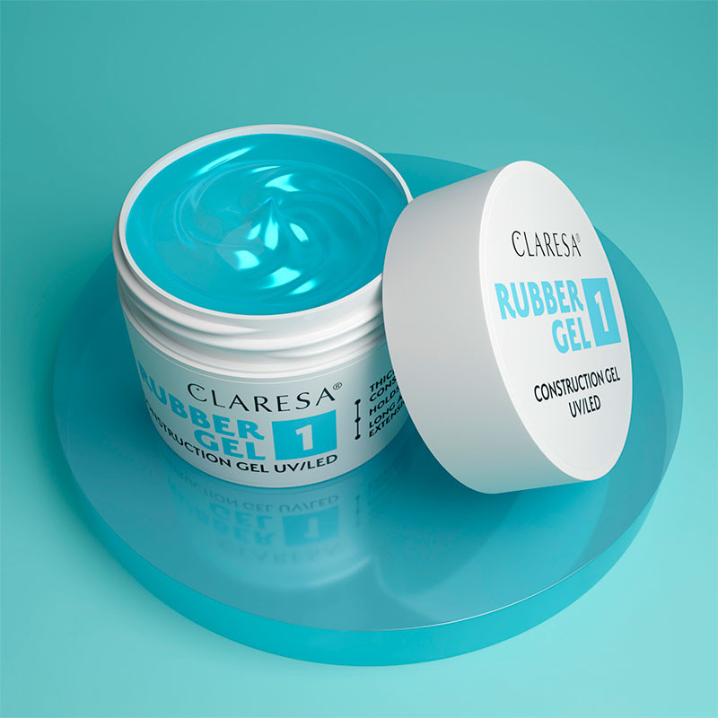 Builder gel Claresa Rubber 1 (läbipaistev) - 45 g
