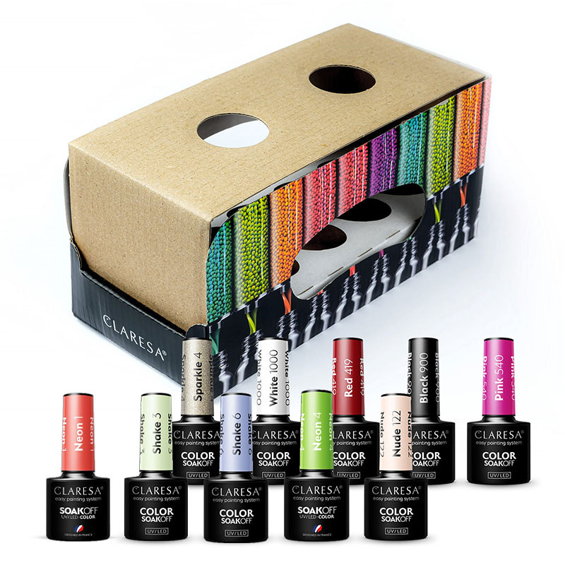 Värviliste gellakkide komplekt Claresa - 338 tooni