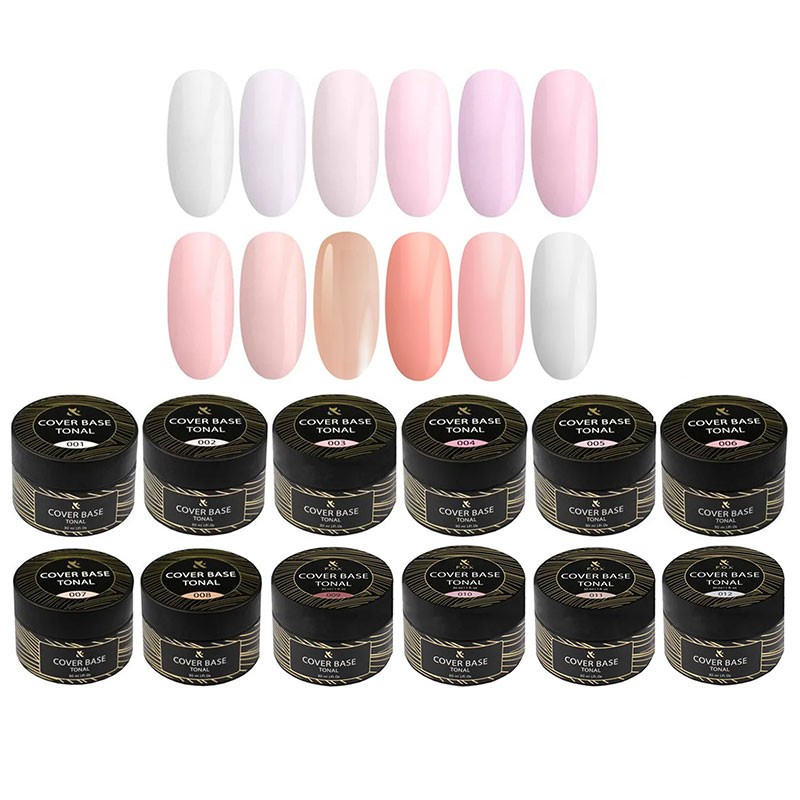 F.O.X Cover Base Tonal geel-laki alusbaaside komplekt – 12 tk (30 ml)