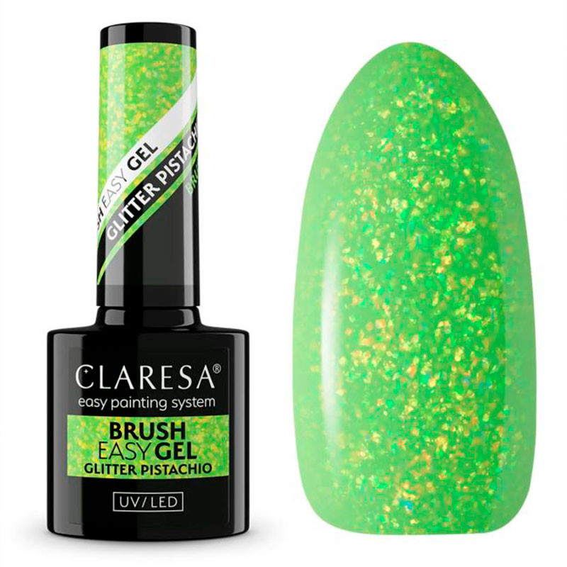 Brush Easy Gel Base Claresa Glitter Pistachio - 5 g