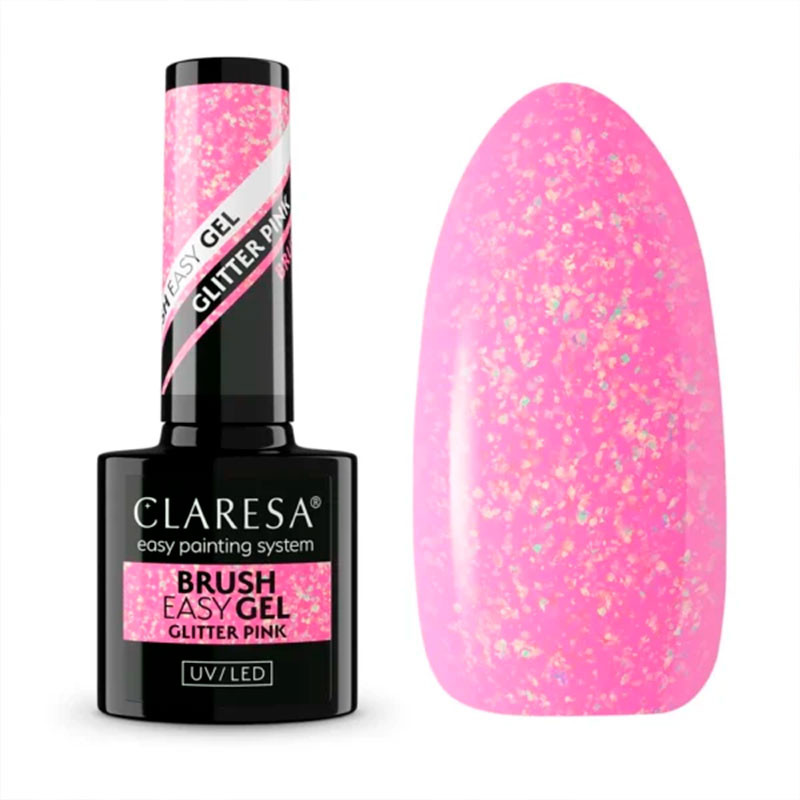 Brush Easy Gel Base Claresa Glitter Pink - 5 g