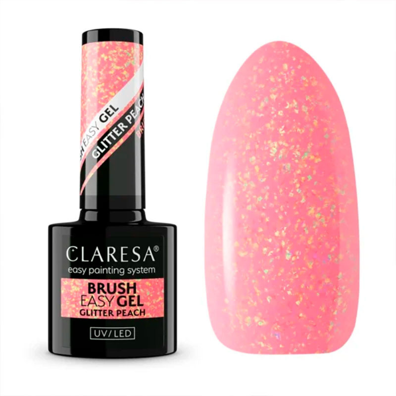 Brush Easy Gel Base Claresa Glitter Peach - 5 g