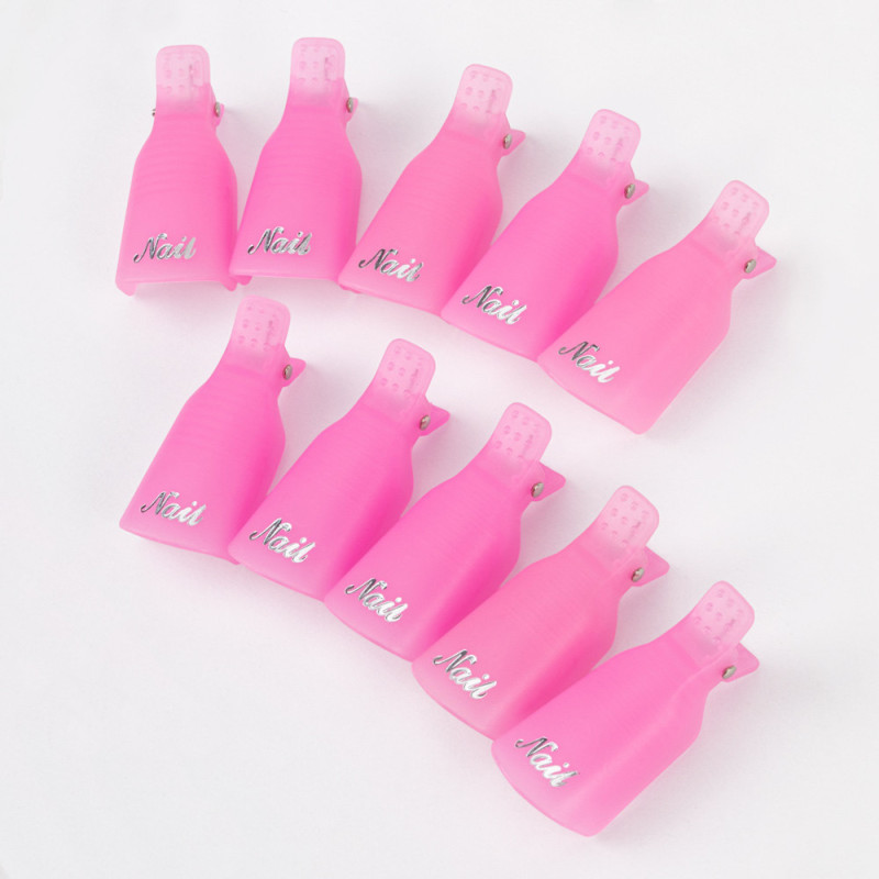 Klambrid geellaki eemaldamiseks – roosad, 10 tk